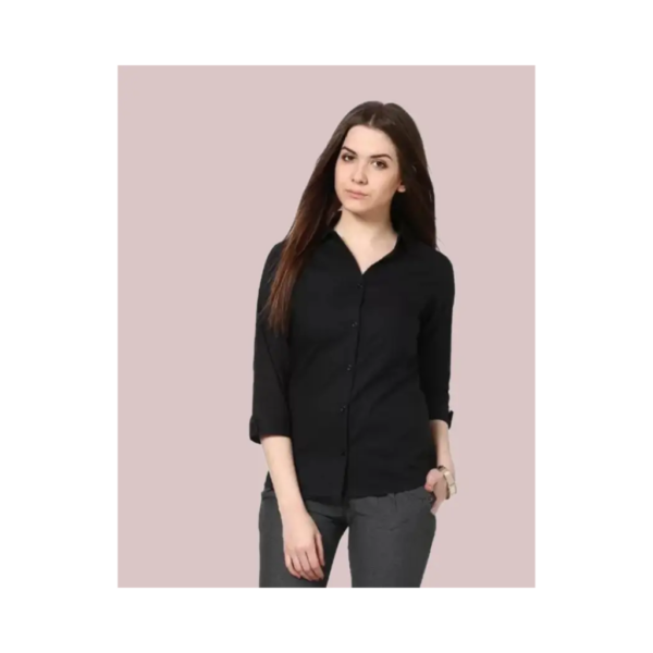 FUNDAY FASHION Women Regular Fit Solid Spread Collar Casual Shirt