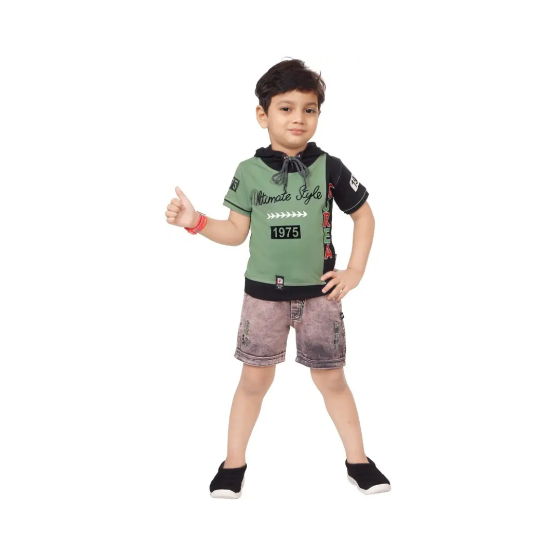 FASHION BOY Boys Casual T-shirt Shorts
